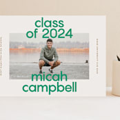 "School Color Duo" - Graduation Announcements in Grass by Jackie Crawford - Front