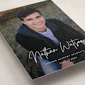 "Signed" - Graduation Announcements in Pearl by Sara Hicks Malone - Detail