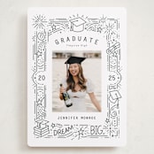 "Dream Big Grad" - Graduation Announcements in Snow by Stephanie Hawkes - Front
