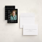"Distinguished" - Graduation Announcements in Eclipse by Everett Paper Goods - Assembled
