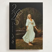 "Shiny year" - Graduation Announcements in Noir by Creo Study - Front