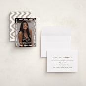 "Tassel Scallop" - Graduation Announcements in Snow by Susan Zinader - Assembled