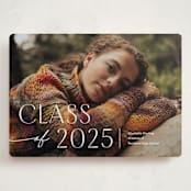 "Contemplate" - Graduation Announcements in Snowberry by Pixel and Hank - Front