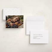"Contemplate" - Graduation Announcements in Snowberry by Pixel and Hank - Assembled