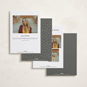"Ribbon" - Graduation Announcements in Salt by Lea Delaveris - Back of Card Options