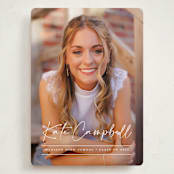 "Signature Grad" - Graduation Announcements in Linen by Erica Krystek - Front