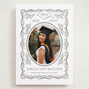 "Ivy Grad" - Graduation Announcements in Linen by Paper Sun Studio - Front