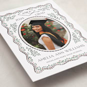 "Ivy Grad" - Graduation Announcements in Linen by Paper Sun Studio - Detail