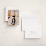 "Modern Serif" - Graduation Announcements in Snow by Ellen Schlegelmilch - Assembled