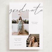 "Simple + Script" - Graduation Announcements in Chalkboard by Kelly Watkins - Front