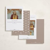 "Pillar" - Graduation Announcements in Snow by Owl and Toad - Back of Card Options