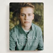 "Classy Stack" - Graduation Announcements in Limestone by Erica Krystek - Front