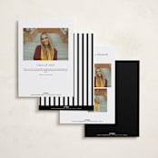 "Editorial Modern" - Graduation Announcements in Chalk by Anupama - Back of Card Options