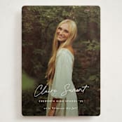 "Journal " - Graduation Announcements in Snow by Sara Hicks Malone - Front