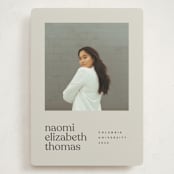 "Minimal Modern" - Graduation Announcements in Sand by JoAnn Jinks - Front