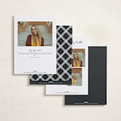 "Class" - Graduation Announcements in Charcoal by Nicole Walsh - Back of Card Options