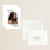 "Tassel turned, diploma earned" - Graduation Announcements in Noir by Abbigail Lim - Assembled
