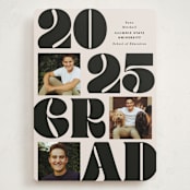 "Vintage Bold" - Graduation Announcements in Cream by Baumbirdy - Front