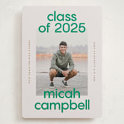 "School Color Duo" - Graduation Announcements in Grass by Jackie Crawford - Front