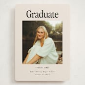 "Persistence" - Graduation Announcements in Cream by Nazia Hyder - Front