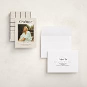 "Persistence" - Graduation Announcements in Cream by Nazia Hyder - Assembled