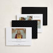 "Modern striped frame" - Graduation Announcements in Noir by Jackie Crawford - Back of Card Options
