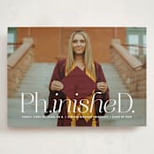 "Ph.inisheD." - Graduation Announcements in Cloud by Heather Schertzer - Front