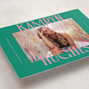 "Kamryn" - Graduation Announcements in Emerald by Erin German - Detail