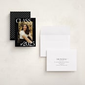 "Scholarly Surround" - Graduation Announcements in Licorice by Jessica Williams - Assembled