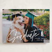 "Tassled T" - Graduation Announcements in Snow by Lauren Chism - Front