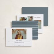 "Tassled T" - Graduation Announcements in Snow by Lauren Chism - Back of Card Options