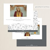 "Dream Big Grad" - Graduation Announcements in Snow by Stephanie Hawkes - Back of Card Options