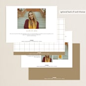 "Modern Serif" - Graduation Announcements in Snow by Ellen Schlegelmilch - Back of Card Options