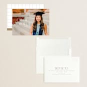"Modern Serif" - Graduation Announcements in Snow by Ellen Schlegelmilch - Assembled
