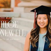 "Modern Serif" - Graduation Announcements in Snow by Ellen Schlegelmilch - Detail