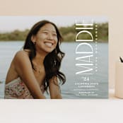 "Pillar" - Graduation Announcements in Snow by Owl and Toad - Front