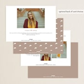 "Pillar" - Graduation Announcements in Snow by Owl and Toad - Back of Card Options