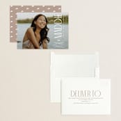 "Pillar" - Graduation Announcements in Snow by Owl and Toad - Assembled