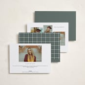 "Broken Border" - Graduation Announcements in Snow by Lauren Chism - Back of Card Options