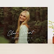 "Journal " - Graduation Announcements in Snow by Sara Hicks Malone - Front