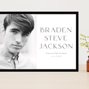"Classy Graduate" - Graduation Announcements in Salt by Stephanie Hawkes - Front