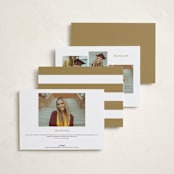 "Modern Grid" - Graduation Announcements in Golden by Erica Krystek - Back of Card Options