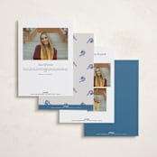 "Grad Crest" - Graduation Announcements in Indigo by Petra Kern - Back of Card Options