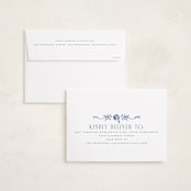 "Grad Crest" - Graduation Announcements in Indigo by Petra Kern - FREE Recipient Addressing