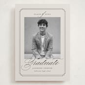 "Refined Grad" - Graduation Announcements in Taupe by Ashley Iwafuchi - Front