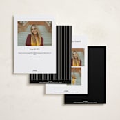 "Grad Signature" - Graduation Announcements in Sandstone by Stacy Maalouf - Back of Card Options