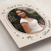 "Illustrated Grad" - Graduation Announcements in Onyx by Ashley Iwafuchi - Detail