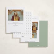 "Graduate Gallery" - Graduation Announcements in Snow by Emily Sabol Goss - Back of Card Options