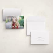 "Timeless Grad" - Graduation Announcements in Pebble by Katy Shen - Assembled