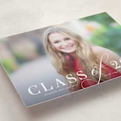 "Timeless Grad" - Graduation Announcements in Pebble by Katy Shen - Detail
